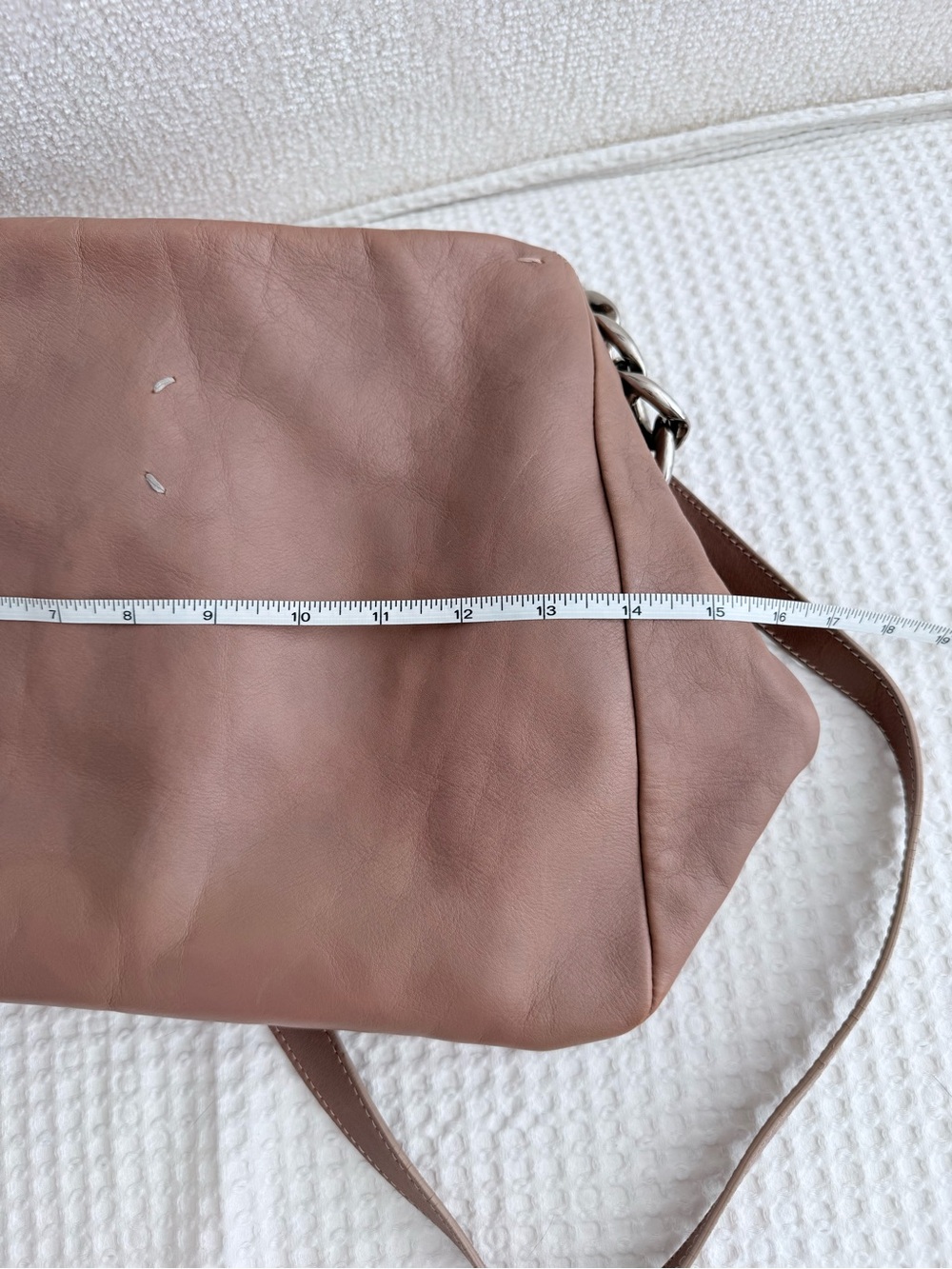 Maison Margiela Chain Shoulder Bag Brown Leather $2375 Retail Authentic - Picture 12 of 15